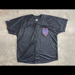 VTG 80S 90S NEW YORK METS RUSSELL ATHLETICS BASEBALL JERSEY MESH SZ XXL